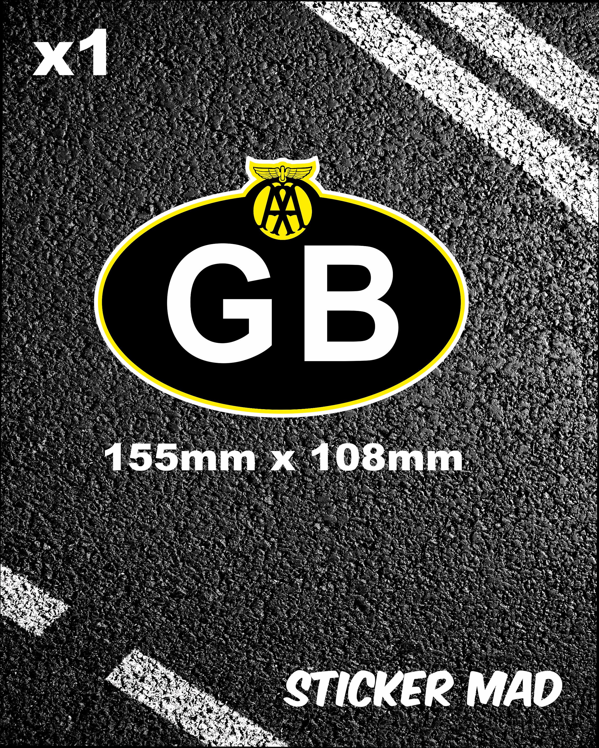 Gb Sticker Window GB ID Sticker + Classic AA Garage Car Motorhome Van Breakdown Services ...