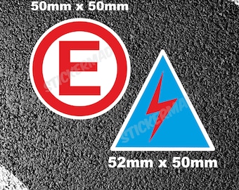 Race Car preparation Electric Cut off & Fire Extinguisher Sticker MSA Sticker Set Rally Amateur motor sport 5cm Modified