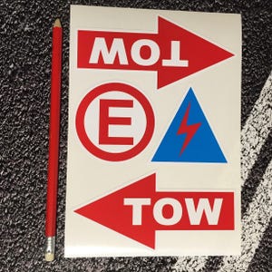 Race Car Electric Extinguisher Tow Arrows MSA Stickers Set of 4 Amateur Racing Car Clubs Rally Preparation
