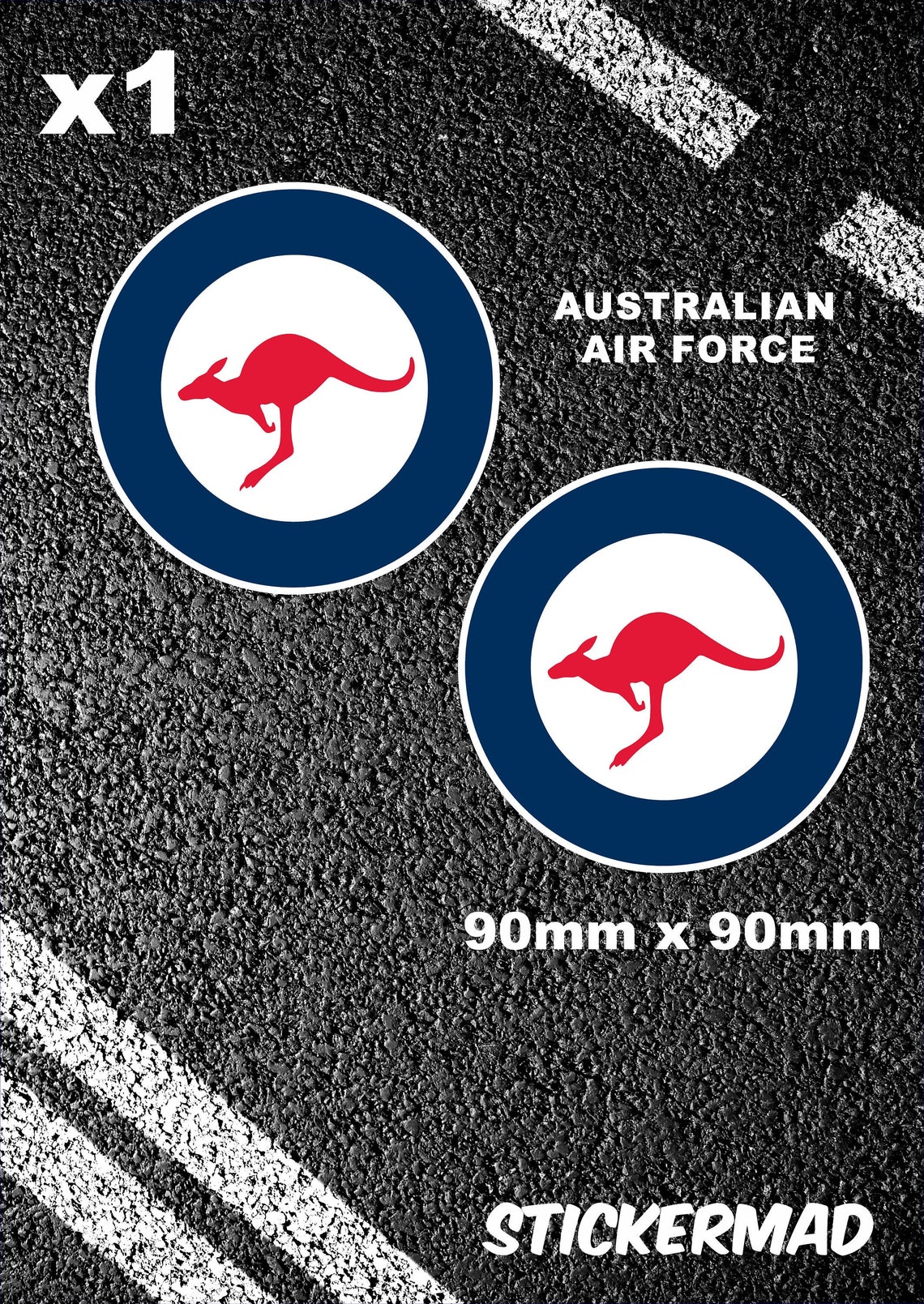 Australian Air Force Roundels 90mm Stickers F35A Lightning 2 Royal Air