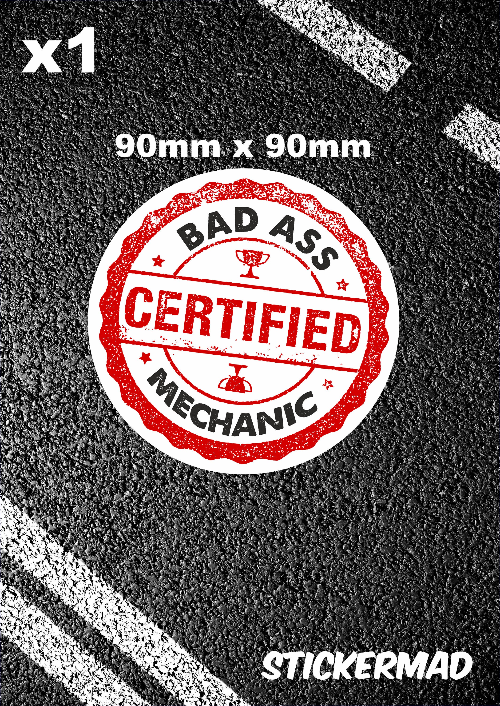 Angry Mechanic Sticker Funny Bad Ass Mechanic Vinyl Sticker Car Repair Service Garage Service ...