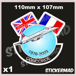 CONCORDE Sticker Aviation Aeroplane Airliner Supersonic Mach 2