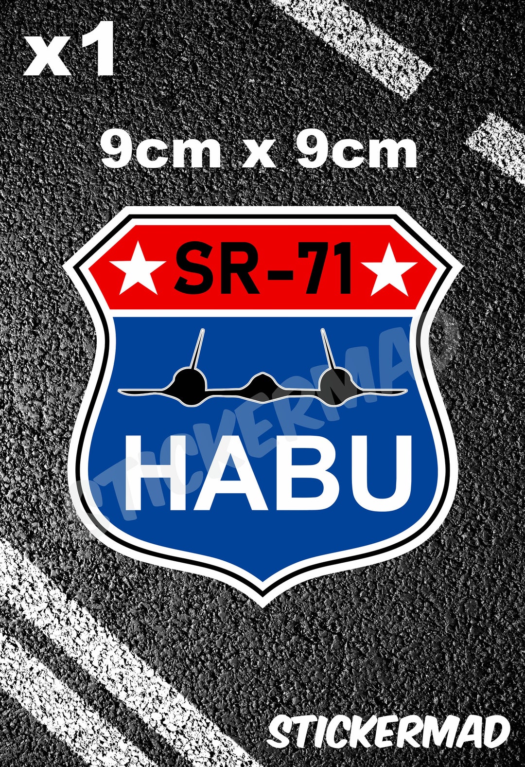 Habu SR-71 Blackbird Sticker USA Skunk Works Spy Plane Aviation