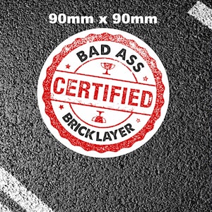 Grappige metselaar Vinyl Sticker Builder / Cement / Troffel / Stukadoor / Dakdekker