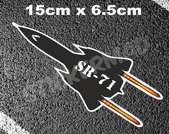 SR-71 Blackbird Sticker Decal Die Cut - Self Adhesive Vinyl - Weatherproof - Made In USA - Many