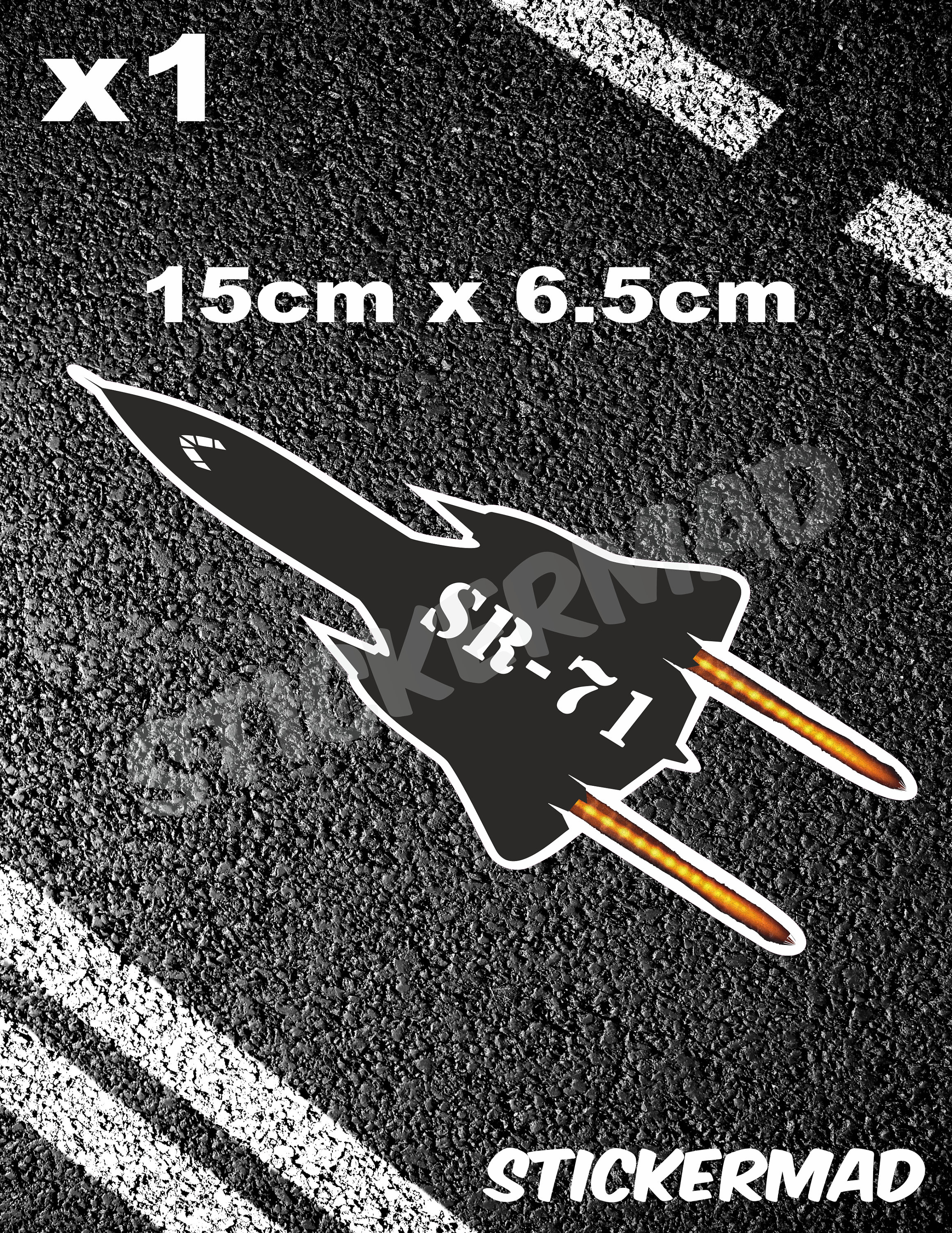 SR-71 Blackbird Sticker Decal Die Cut - Self Adhesive Vinyl - Weatherproof - Made In USA - Many - Foto 4