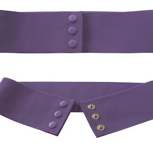 Wide Purple Elastic Stretch Corset Snap Belt - 8cm