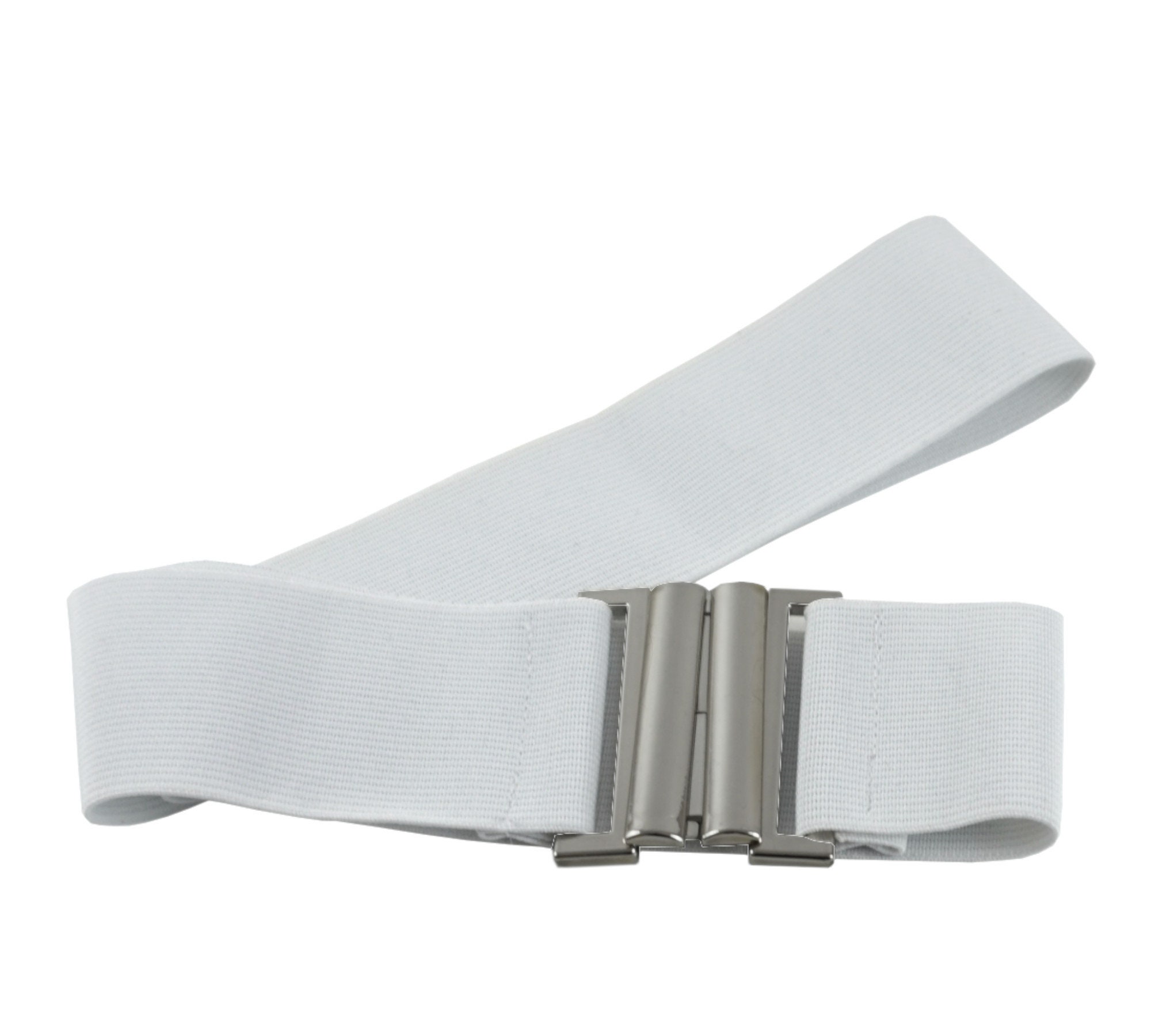 Stretch Elastic White Belt Plastic Clasp 5cm (2 Inch) Wide