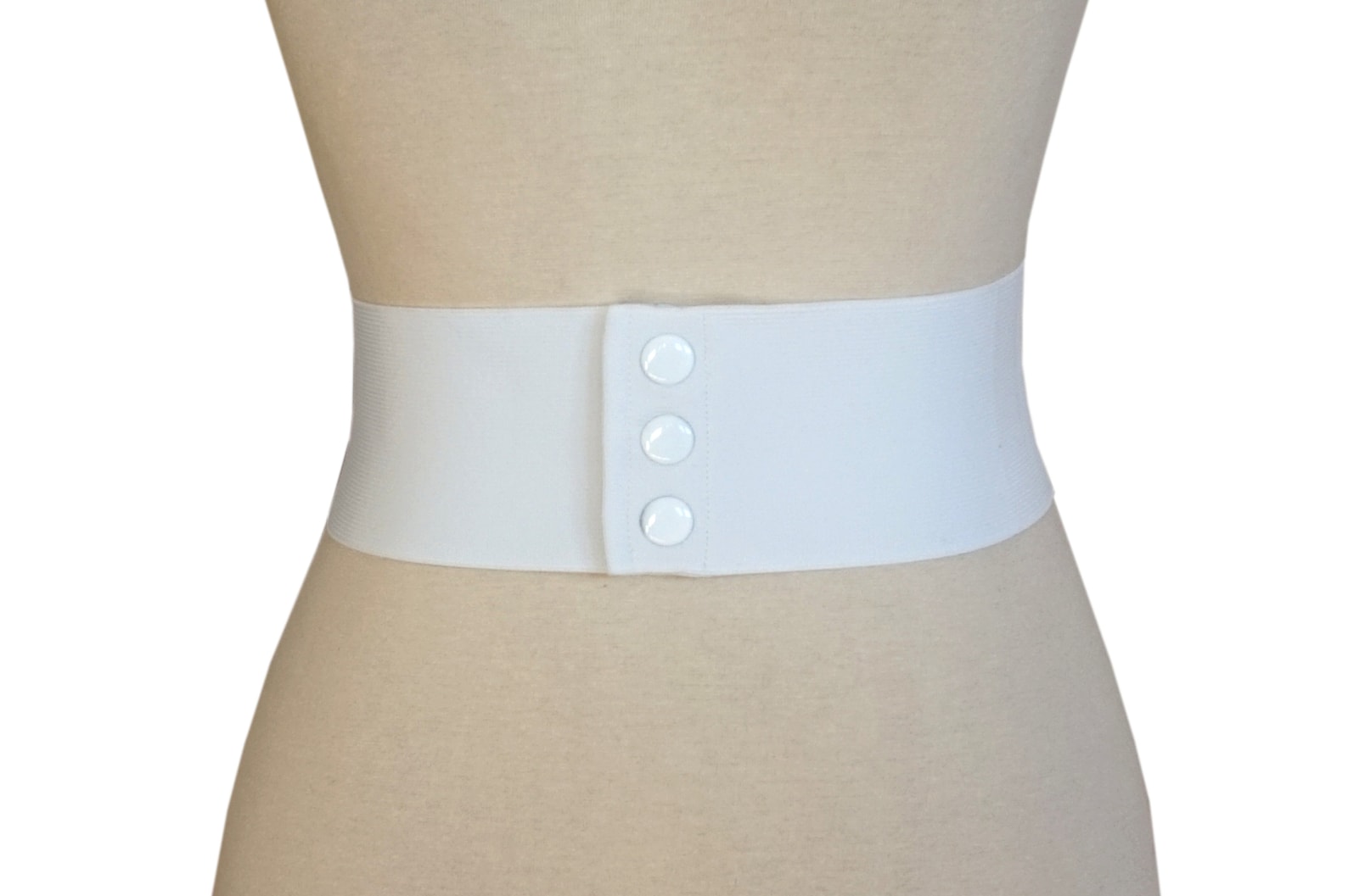 Wide White Elastic Stretch Corset Snap Belt 8 cm Etsy