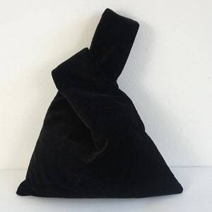 Black  knot Velvet bag j