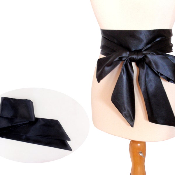 Satin belt , sash, two sides , two layers