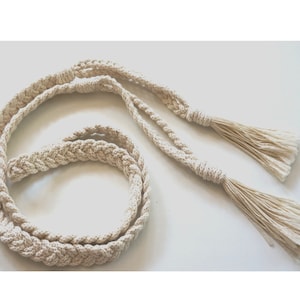 Cotton  Braided Tassel Belt