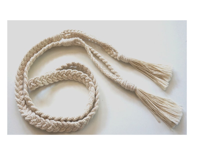 Cotton Braided Tassel Belt image 1