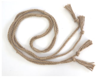 Op maat gemaakte riem touw hennep raffia riem strik kwastje