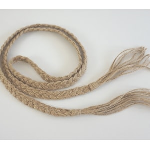 Custom-made Woven Belt Rope  Hemp Raffia  Braided Belt Tie Tassel