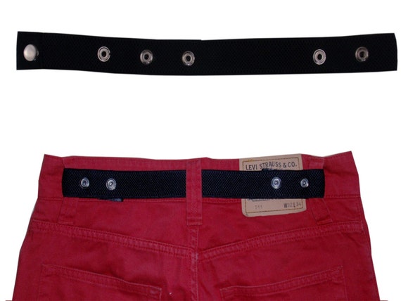 Half Stretch Belt, Elastic, No Buckle, Snap, Adjustable Belt