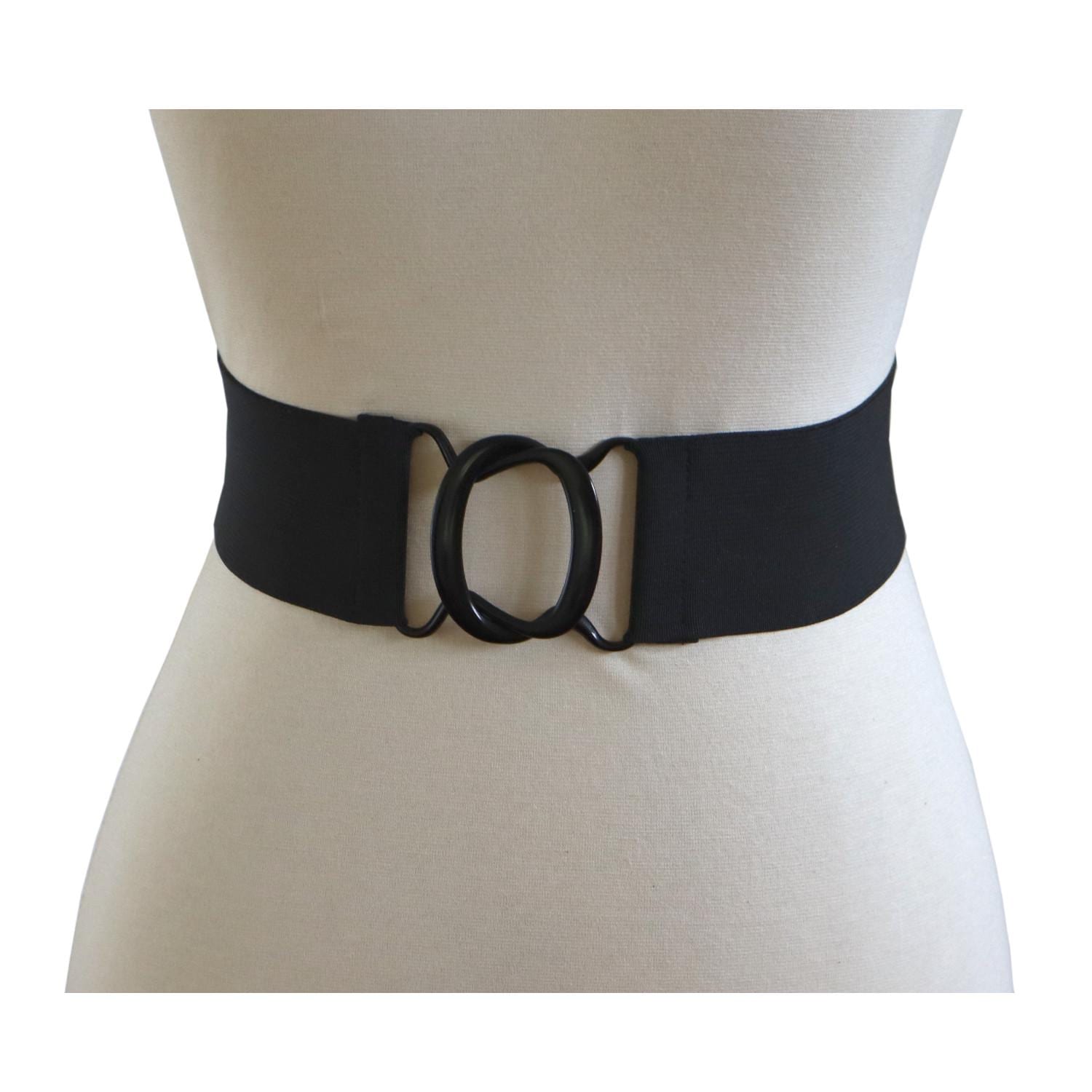Black Wide Stretch Elastic Belt 6cm - Etsy display picture 3