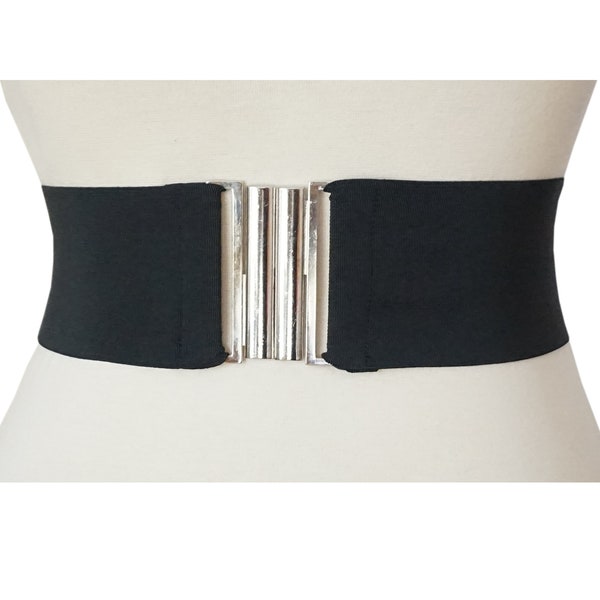 Black Wide Stretch Elastic Belt