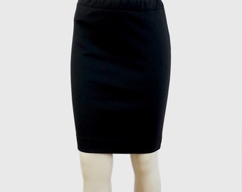 Black pencil skirt , made to measure, custom made skirt,