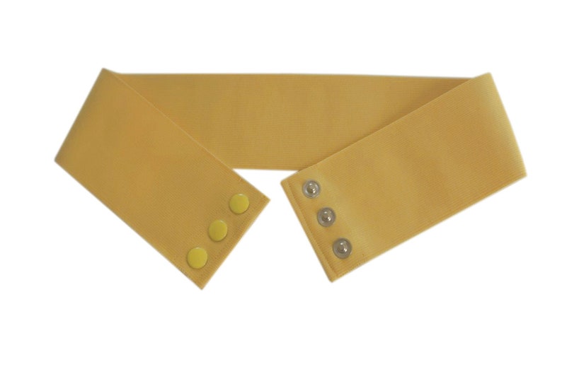 Yellow Wide 8cm Stretch Elastic Snap Belt Corset Etsy