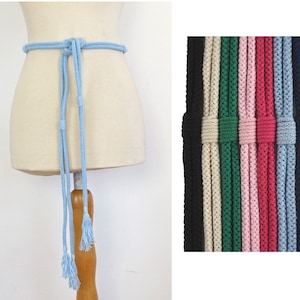 Cotton 2 Ropes  Cord  Tassel  Belt