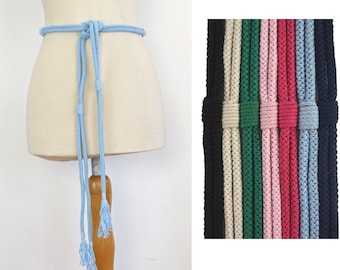 Cotton 2 Ropes  Cord  Tassel  Belt