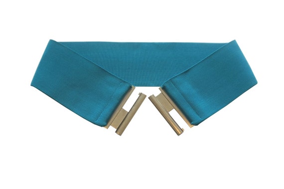 Ceinture Réversible Femme ou Homme de Luxe en cuir turquoise & bleu saphir |Delage