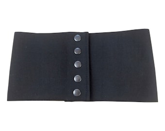 Wide Black Elastic Stret   Corset Snap  Belt - 15cm ( 6 inches)