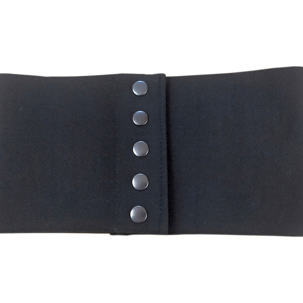 Wide Black Elastic Stret   Corset Snap  Belt - 15cm ( 6 inches)