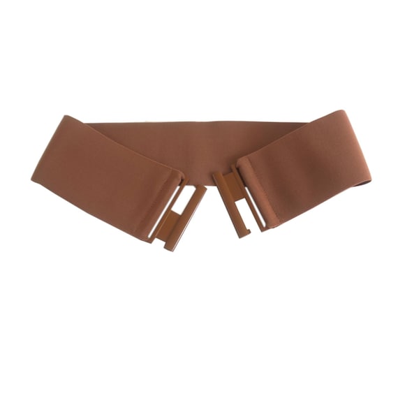 Brown Wide Stretch Elastic Belt Metal Clasp - Etsy display picture 2