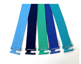 Blauwe elastische riem