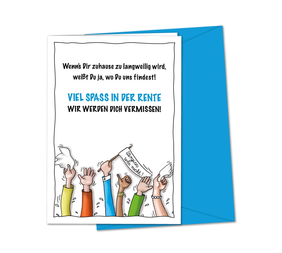 Central 23 Ruhestandskarte - Lustige Abschiedskarte Für Kollegen Mit Stickern