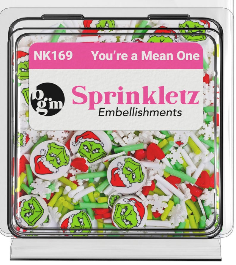 LAST ONE Sprinkletz You're A Mean One, Grinch, Whoville, Shaker Filler