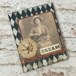 Vintage Hollywood  theme ephemera folder, junk journal, tuck, mini journal, notebook, travel journal, distress spray stain paper