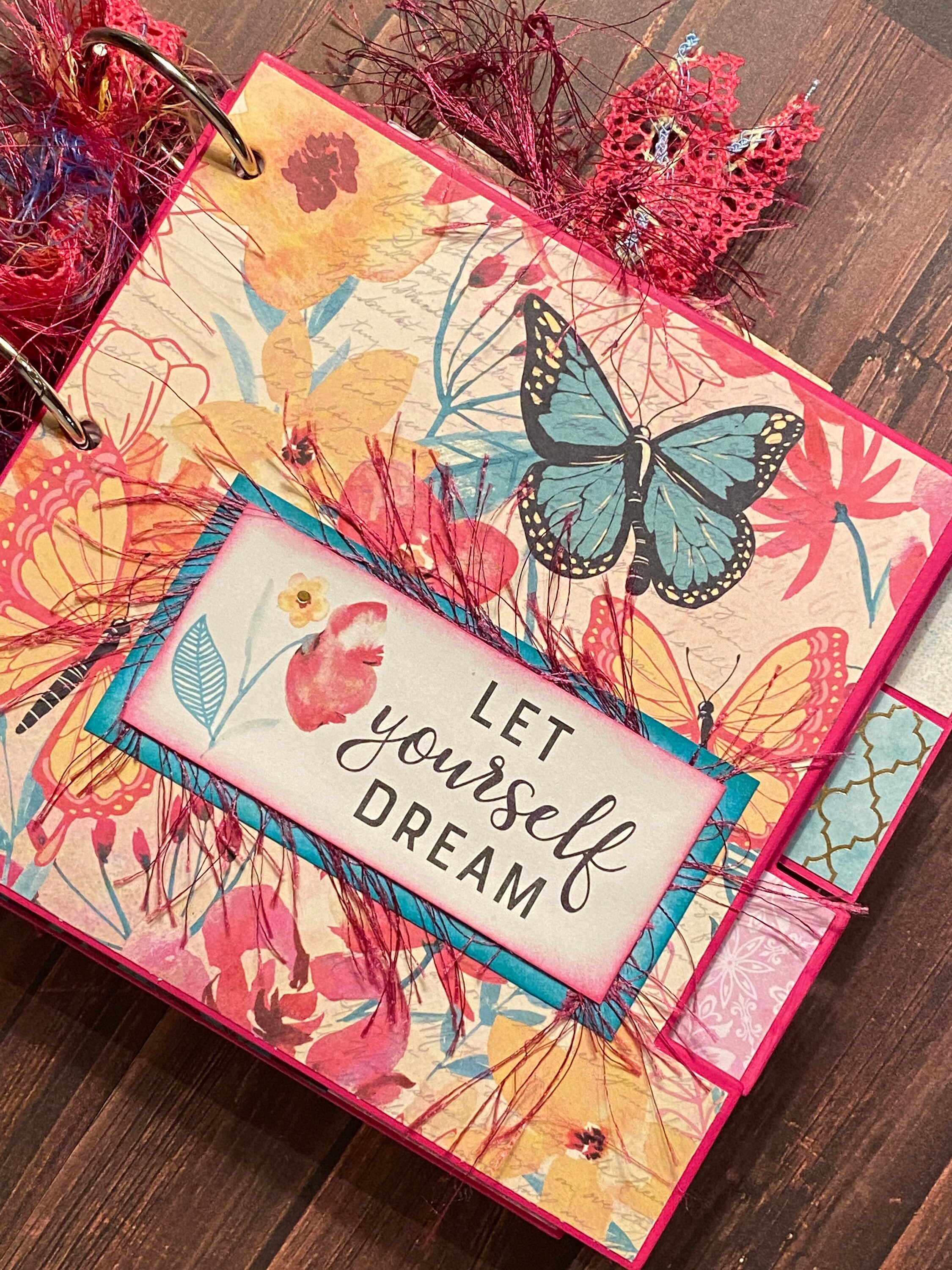 Handmade Journal Scrapbook Premade Scrapbook Mixed Media
