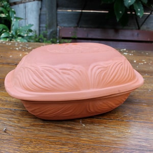 Romeinse pot, terracotta ovenschaal, WELLCO aardewerken pot gemaakt in Italië, ovengerei uit de jaren 80, braadpan, slowcooker