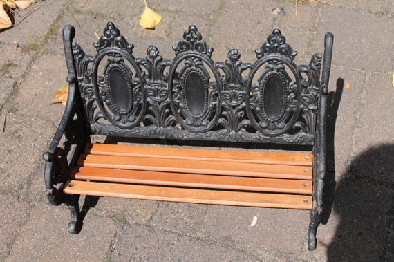small wooden bench for dolls