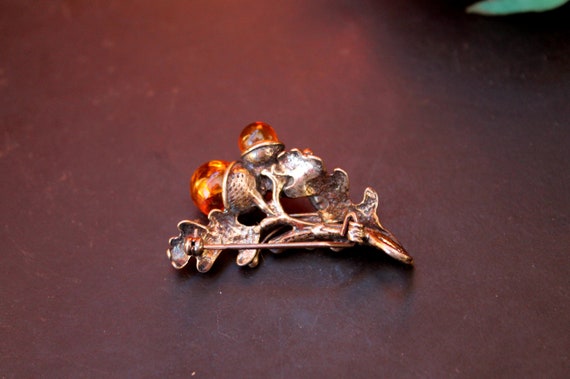 Brooch, old traditional costume pin, silver-plate… - image 5
