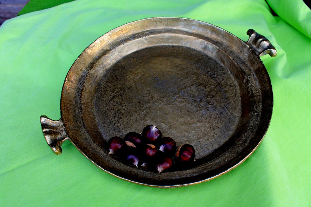 Large Solid Brass Plate Brass Bowl Ornamental Plate Etsy