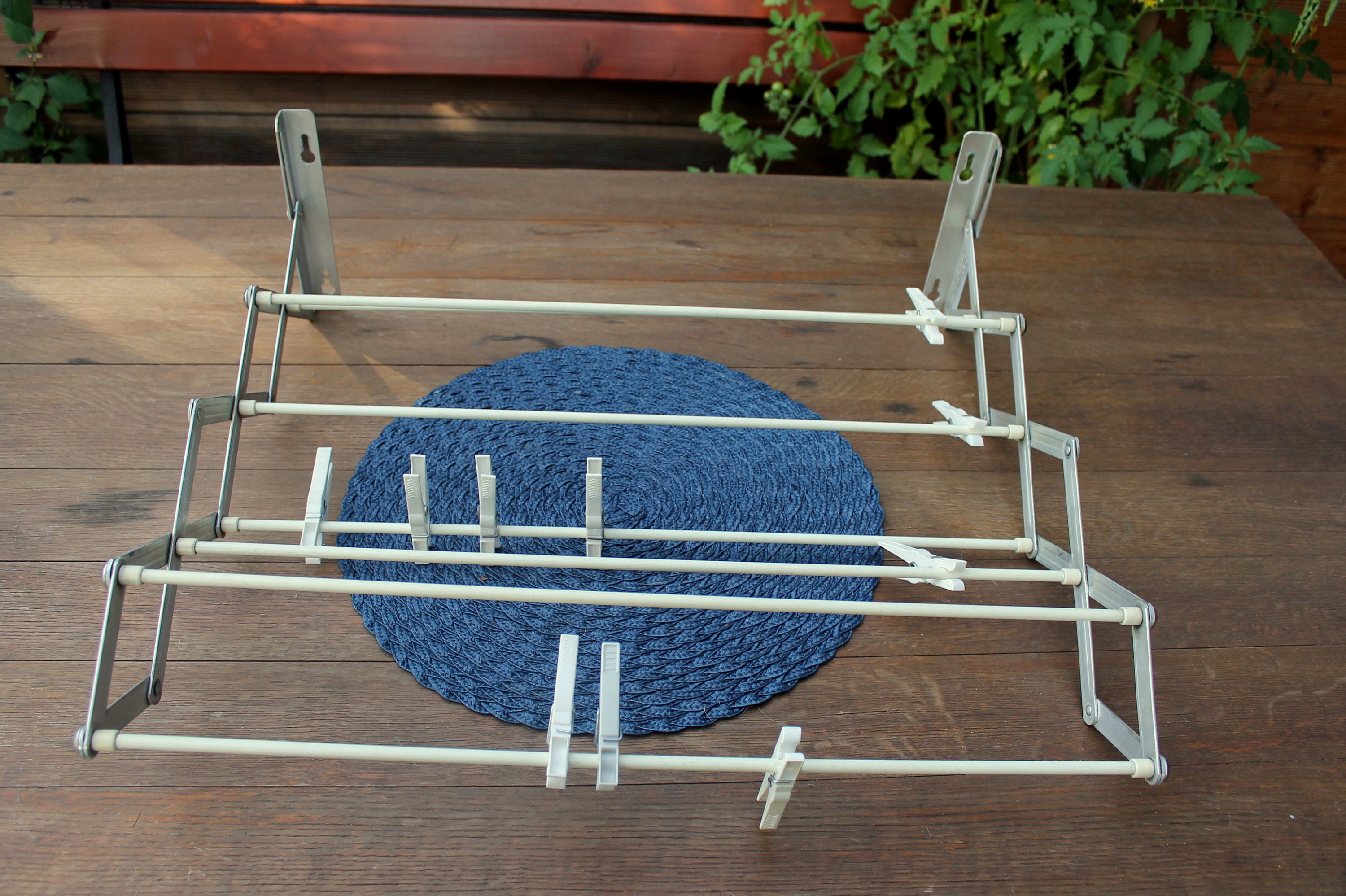 Séchoir à linge, étendoir à linge mural, années 50, séchoir pliable, séchoir à linge pliable