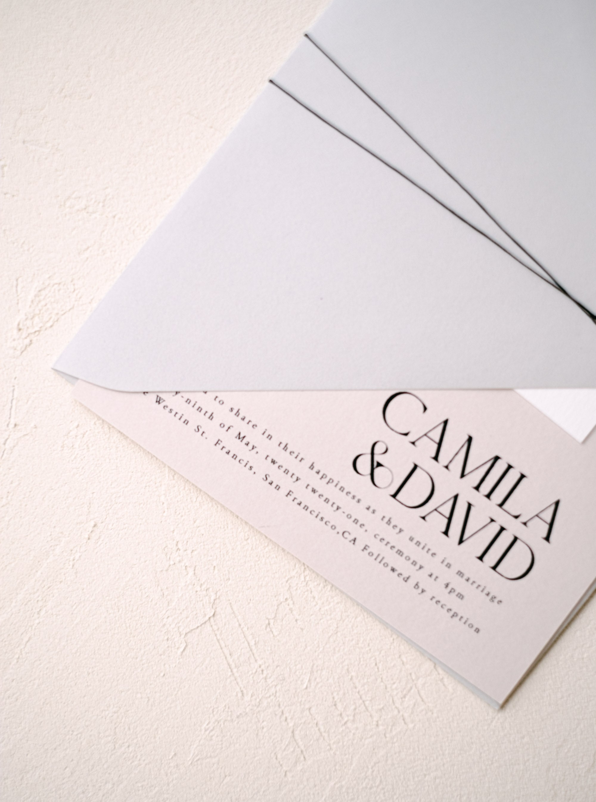 Contemporary Minimal Wedding Invitation Minimalist wedding | Etsy