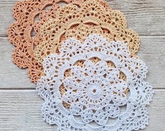 1 Crochet Doilies, Crochet Appliques, Scrapbooking, Junk Journal Embellishments