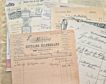 10 psc Printed vintage documents, junk journal kit, PLEASE READ DESCRIPTION! N1