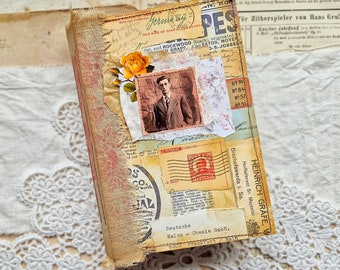 vintage Collage Cover Junk Journal, Scrapbook, Journal indésirable fait à la main