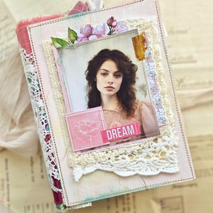 Frühling buntes Junk Journal,  Scrapbook, handgemachtes Junk Journal