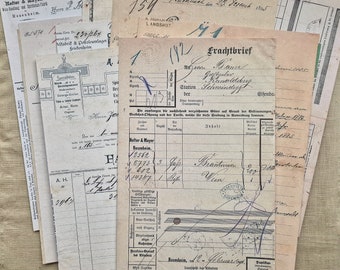 10 psc Printed vintage documents, junk journal kit, PLEASE READ DESCRIPTION! N3