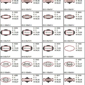 Stickdateien für Beschriftungen und Rahmen für Schilder Rezepte Fotos Bild 2