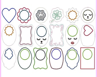 May include: A set of 90 blank mug rug embroidery designs in various shapes and sizes, including hearts, stars, circles, and frames. The designs are perfect for adding a personal touch to your home decor.