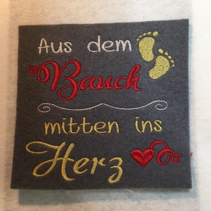 Stickdateien Sprüche Set Nr 15 Baby Geburt 10x10cm Geburtstag, Taufe, Babyshower Newborn Neugeboren Windel Stickmuster RockQueenEmbroidery Bild 7