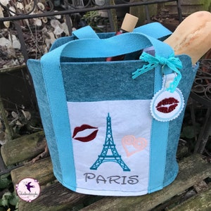 Stickdateien Set für eine Reise nach Paris mit Stiletto, Kussmund und Kirschen Bild 4
